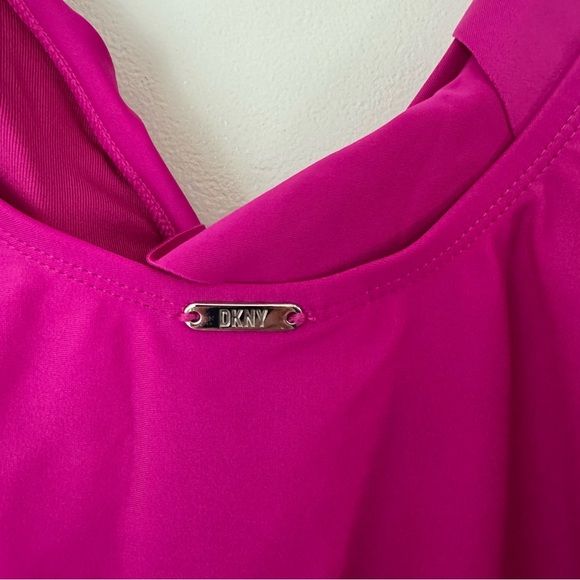 DKNY Women's 2 Piece Ruffled Tankini Swimsuit Bathing Suit Pink Size XXL - Picture 6 of 11